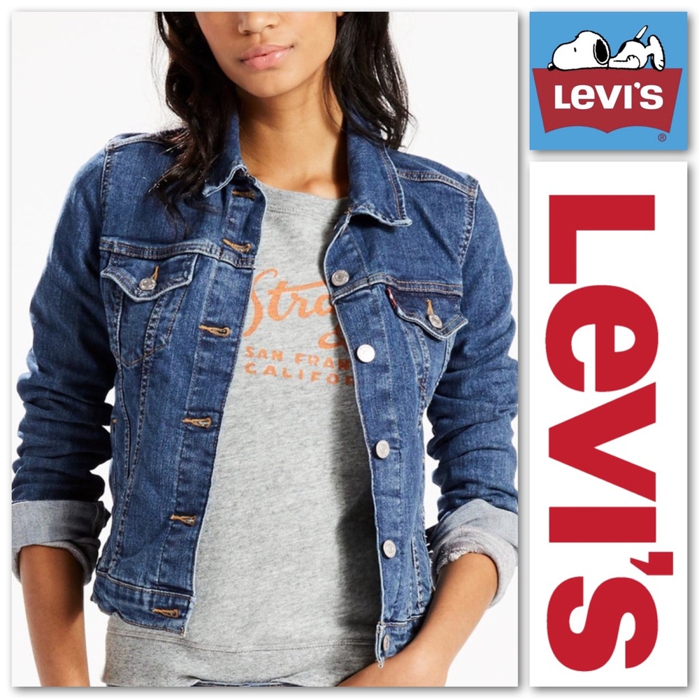 Levis Strauss slightly distressed jean jacket